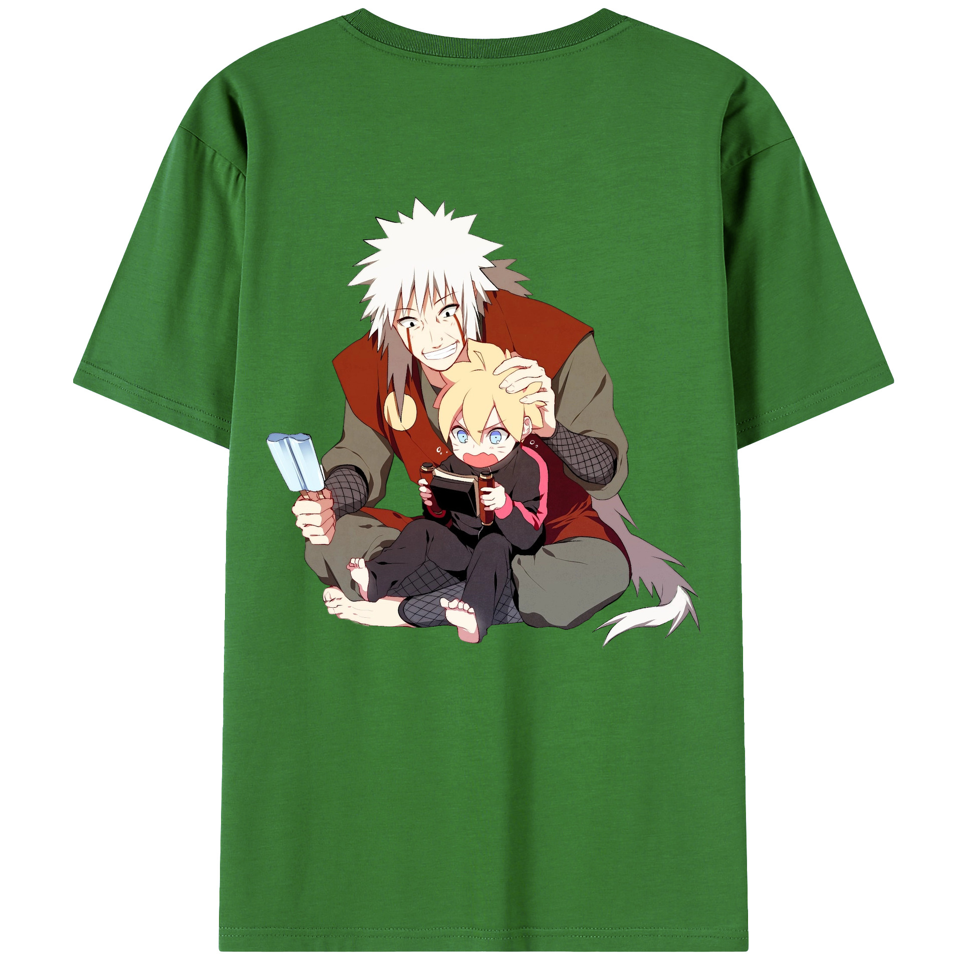 （画像用） NARUTO -ナルト- 自来也（じらいや） Jiraiya レディース半袖Tシャツ(バックプリント)